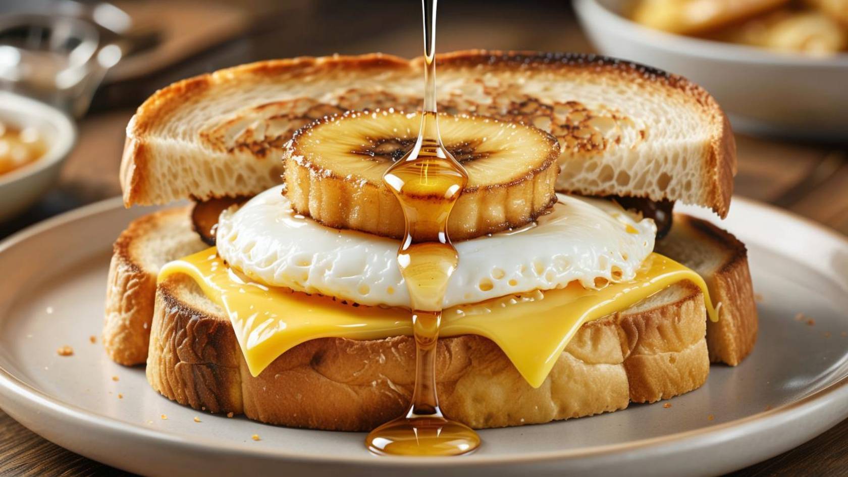 Горячий бутерброд с бананом и сыром. Готовим за 5 минут. banana and cheese sandwich