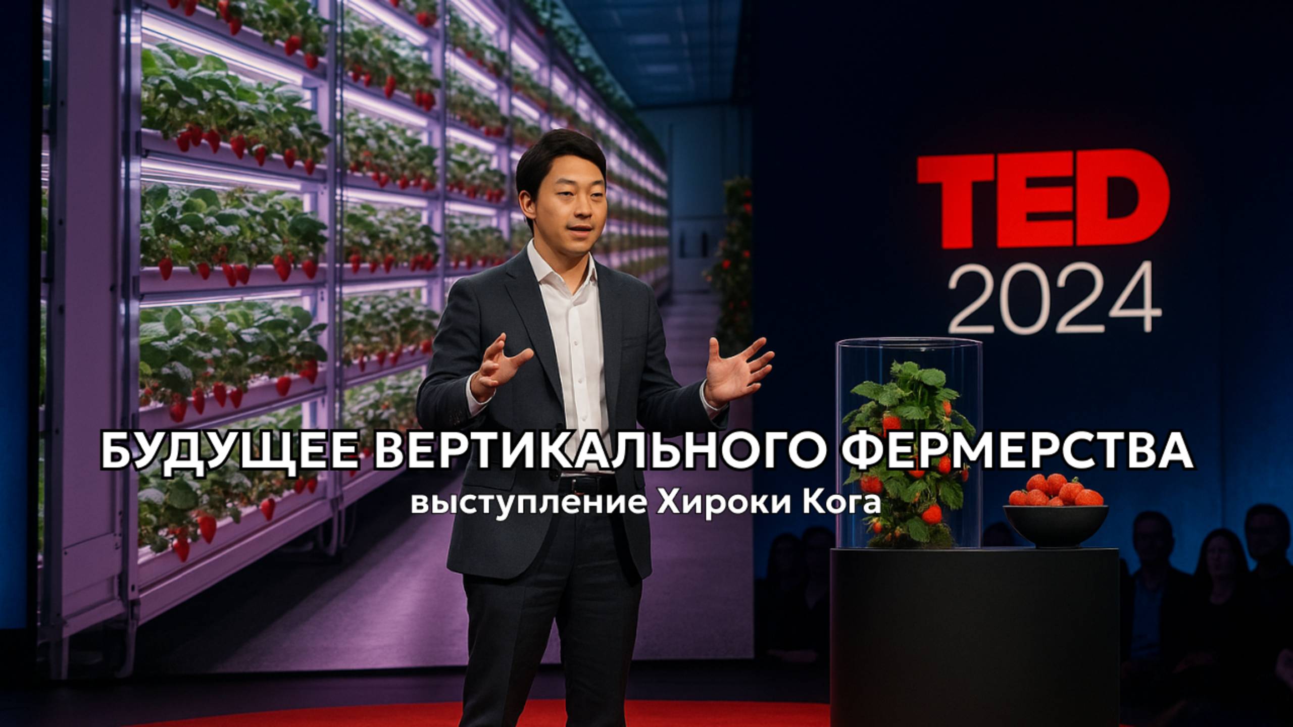 Сладкое будущее вертикального фермерства. Выступление Хироки Кога на Ted2024 смотреть онлайн