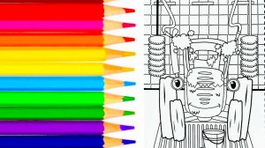 Синий трактор 🚜 раскраска | видео для детей | мультики с игрушками