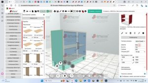 Фасады с 2-х сторон для барных секций в 3D конструкторе BPlanner