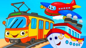Мультфильмы  про машинки. Самолет, поезд,метро,морской транспорт#машинки #трактор #транспорт