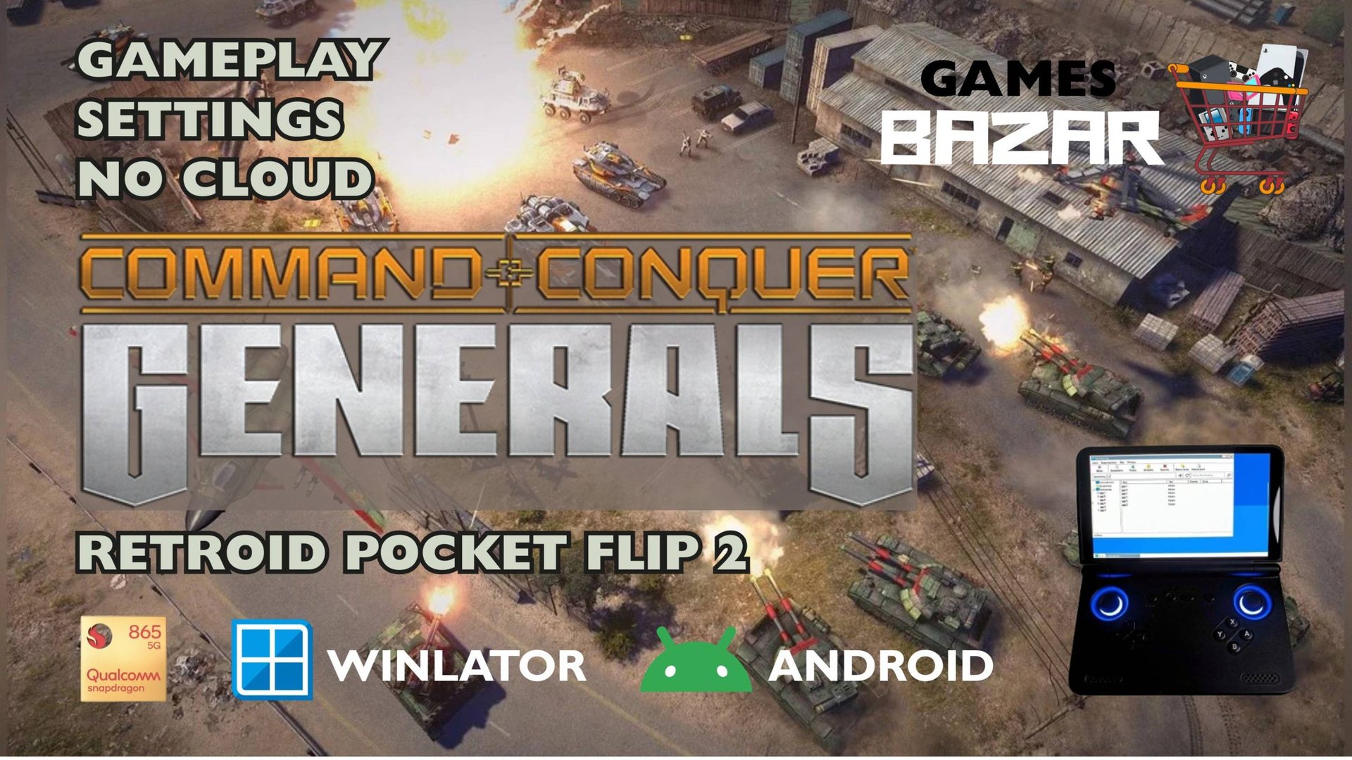 Command & Conquer:Generals на андроид запуск и настройки Winlator v10.1 Retroid pocket flip 2 смотреть онлайн