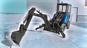 Обзор экскаваторной навески на мини-погрузчик＂Барнаулец 500＂