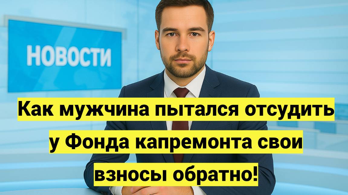 Как мужчина пытался отсудить у Фонда капремонта свои взносы обратно смотреть онлайн