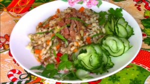 Как приготовить перловку с тушенкой.