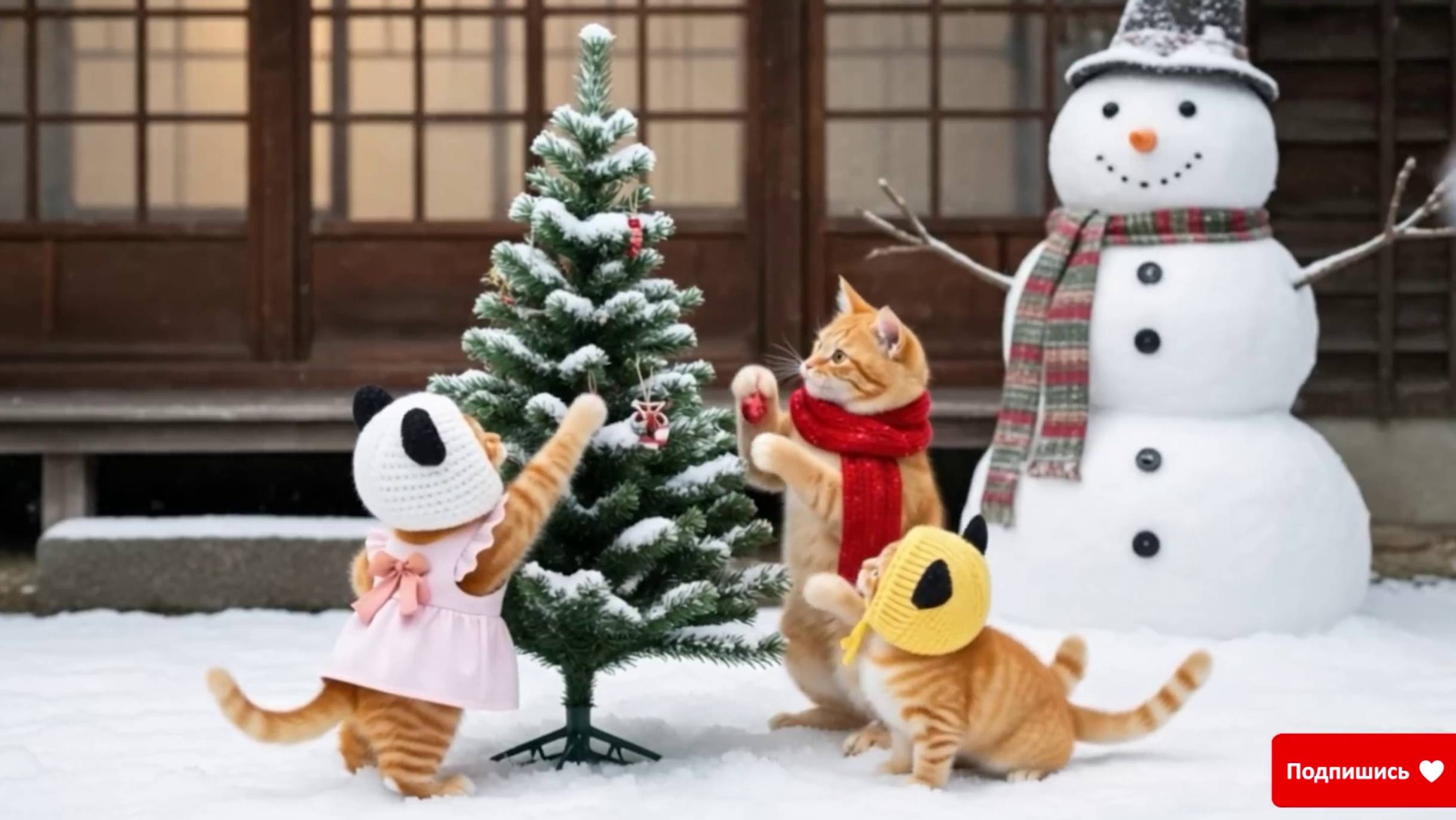 Котики - первый снег смотреть онлайн