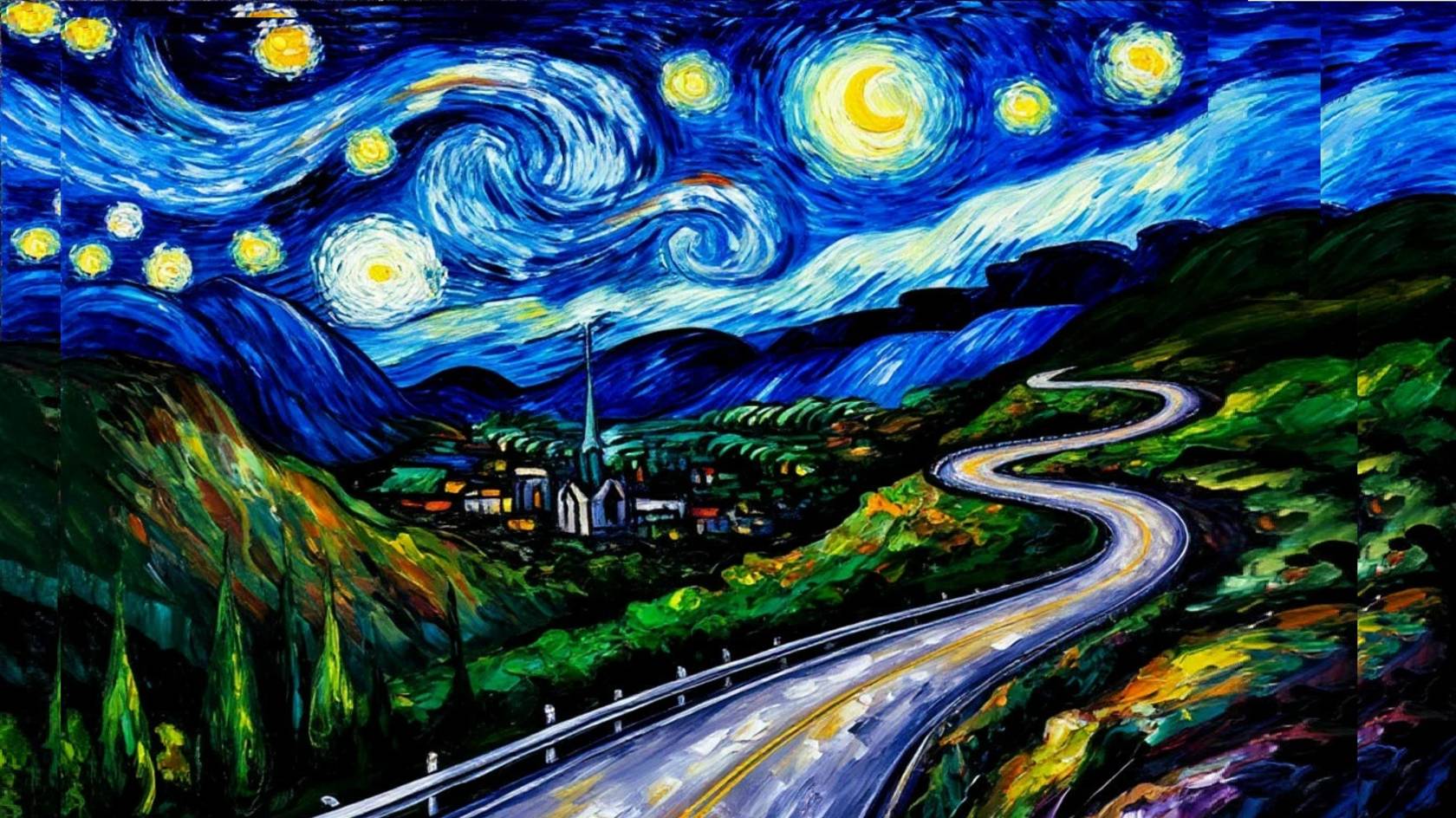 Die Straße ist weit weg. Дорога вдали.