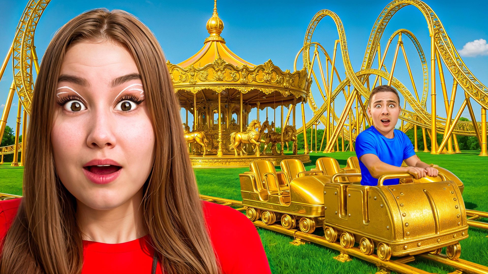 Пробрались в ПАРК РАЗВЛЕЧЕНИЙ за 1 000 000! смотреть онлайн