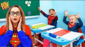Рома и Оливер в Школе Супергероев Учимся Помогать и Использовать Суперсилы
