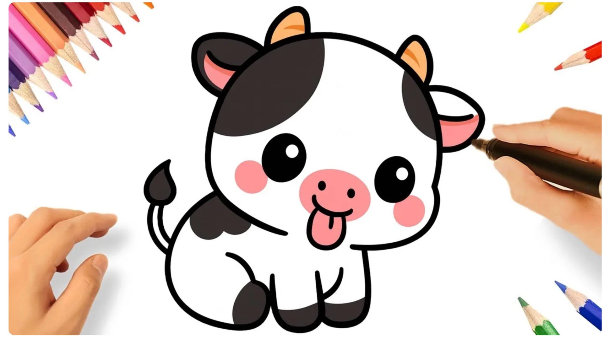 КАК ЛЕГКО НАРИСОВАТЬ КОРОВУ В СТИЛЕ КАВАЙИ 🐮😛 смотреть онлайн