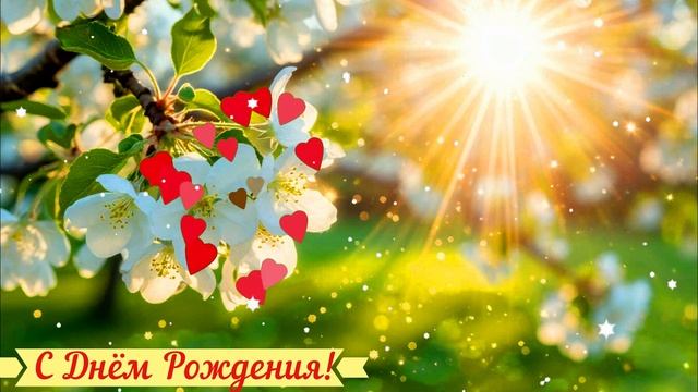 С Днём Рождения! Поздравление КРАСИВАЯ Открытка Видео смотреть онлайн