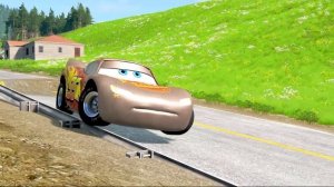 Поездка по сложной дороге в плохую погоду в BeamNG