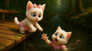 Спасение котенка Китти в бушующей реке. Эмоциональная история