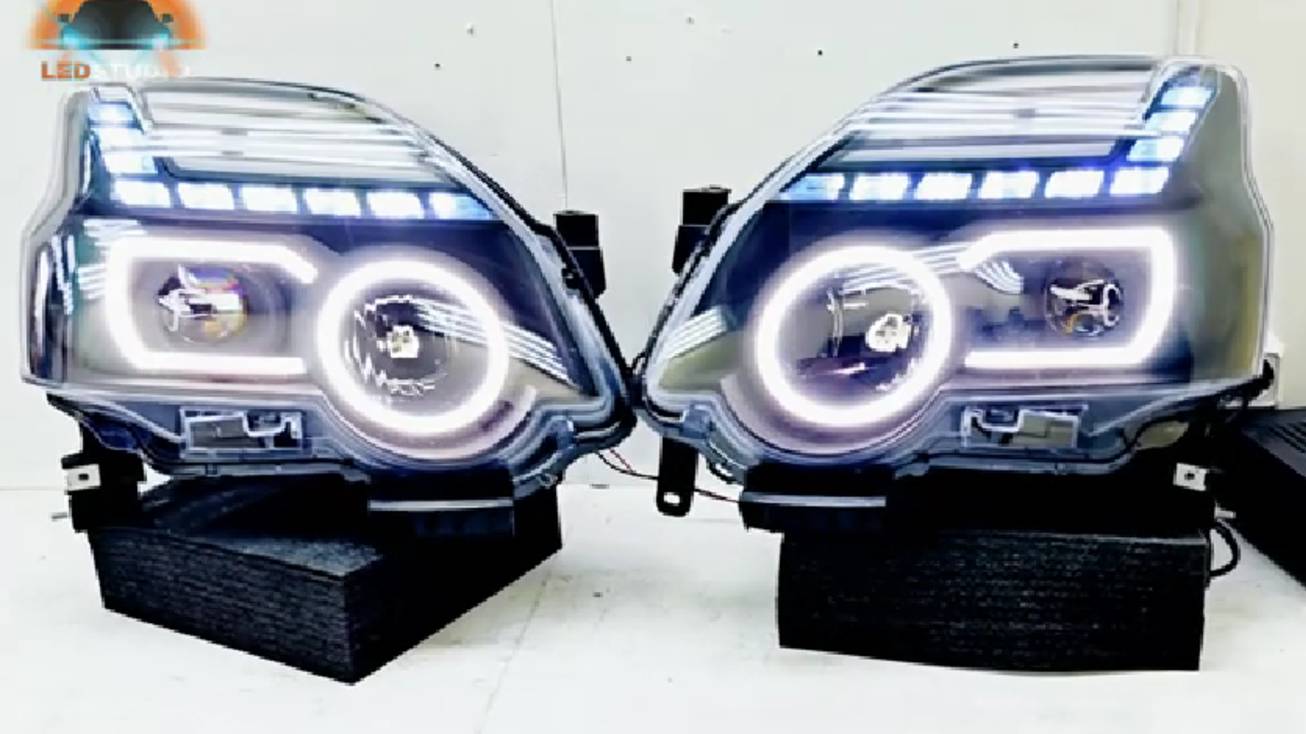 Nissan X-Trail 31 кастом фары светодиодные от Ledstudio смотреть онлайн
