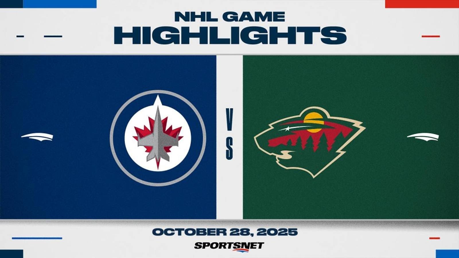 NHL Highlights ｜ Jets Vs. Wild - October 28, 2025