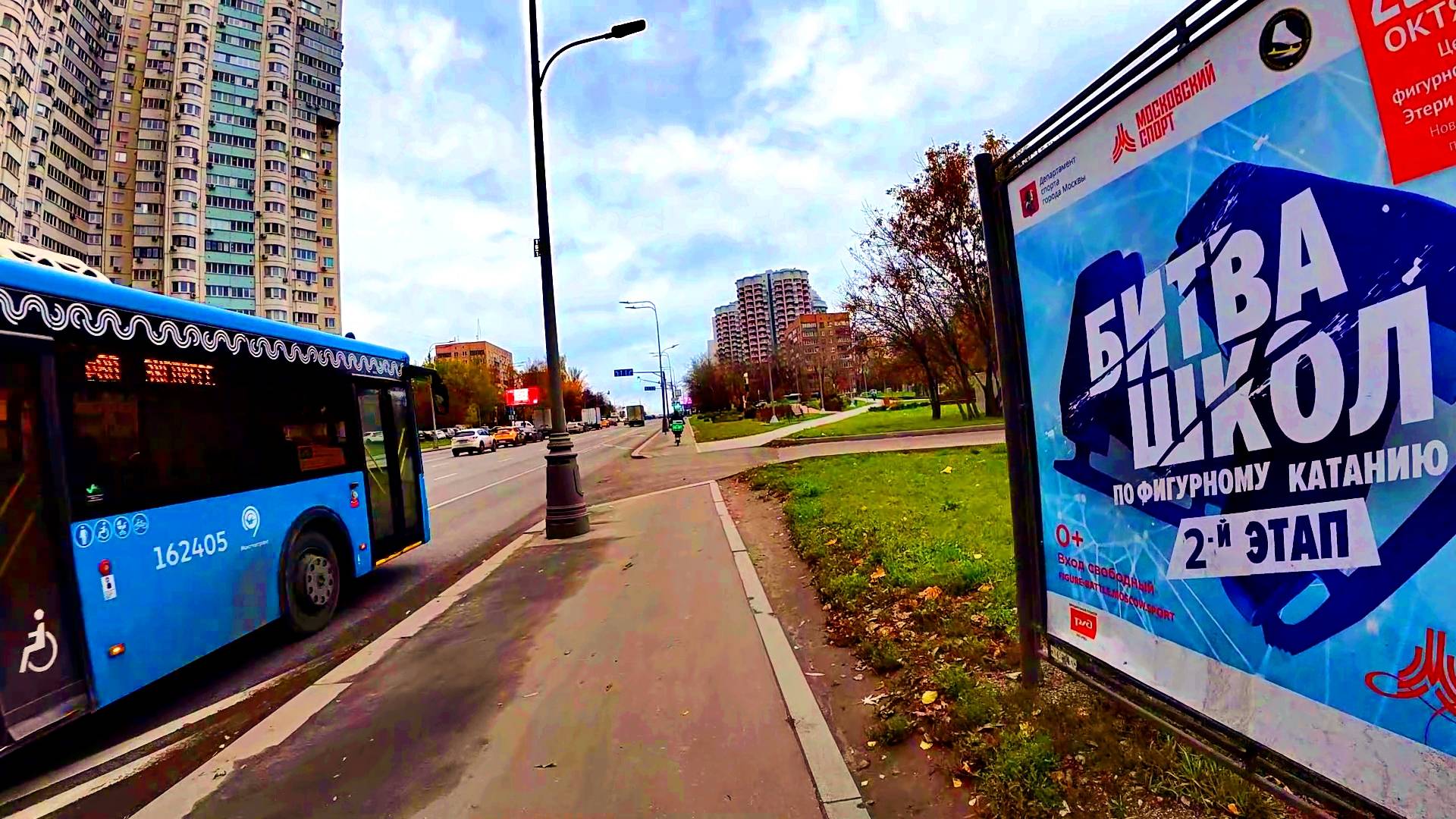 Атмосфера улиц Москвы. Городские звуки. Шум дороги. смотреть онлайн