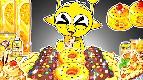 Incredibox Sprunki - Simon Convenience Store Food JELLY CANDY | Mukbang Animation