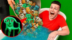 я кинул в ванну бомбочки BRAINROT KURKUR, POT HOTSPOT, Bicicleteira, Garamararamararaman !!!