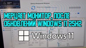 Мерцание монитора при включении Windows 11 25H2