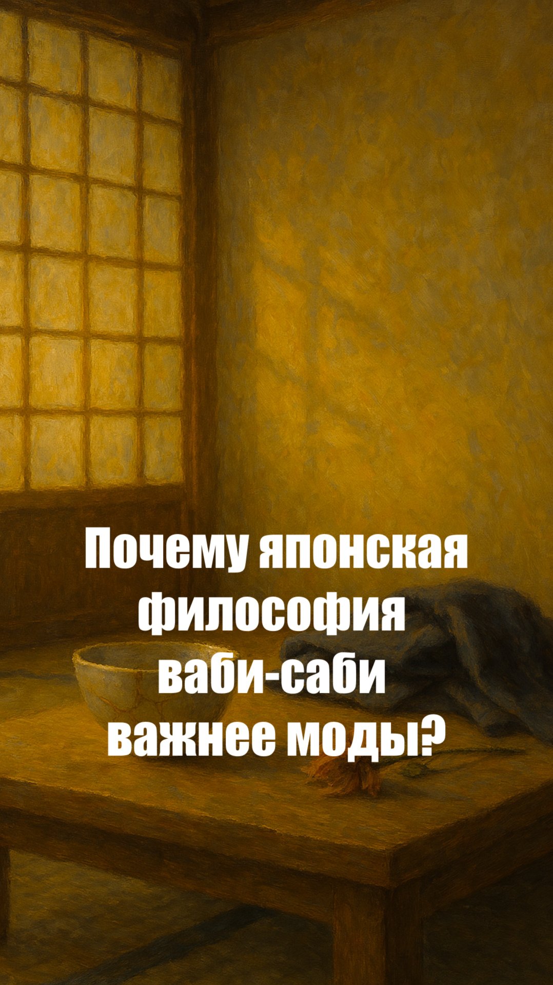 Почему японская философия ваби-саби важнее моды? смотреть онлайн
