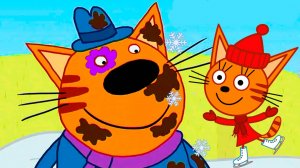 ТРИ КОТА - Три Кота помогаю украсить забор - Мультик для детей