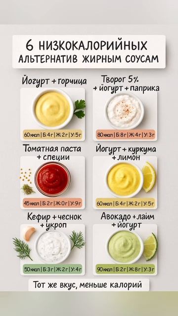Лёгкие соусы вместо майонеза