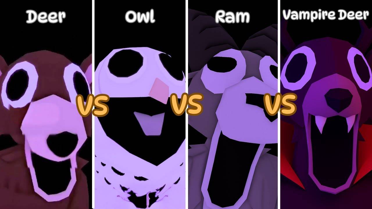 99 ночей в лесу-ОЛЕНЬ ПРОТИВ СОВЫ, БАРАН ПРОТИВ ОЛЕНЯ-ВАМПИРА / jumpscare-Roblox смотреть онлайн