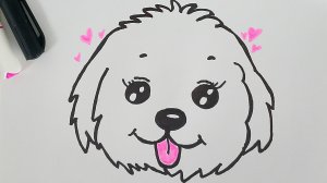 Как легко и быстро нарисовать милого щенка!🩷