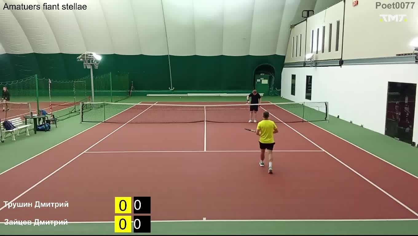 Теннисный мачт любительский Трушин Дмитрий vs Зайцев Дмитрий TMT Турнир Мечта теннисиста смотреть онлайн