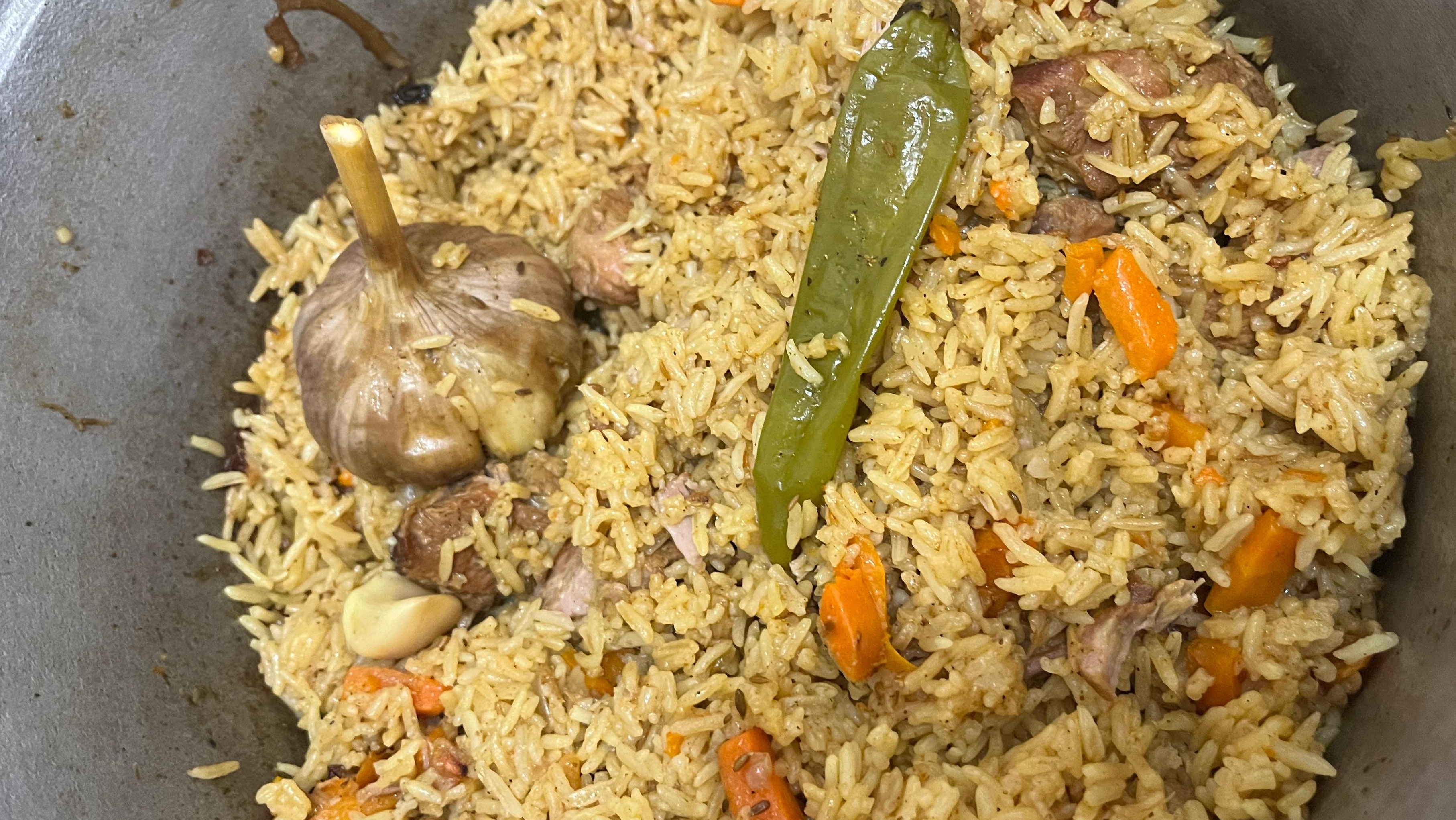 Плов из сниной шеи