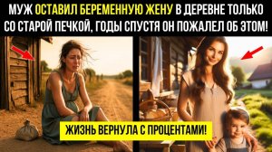 Муж бросил беременную жену в деревне со старой печкой… Но спустя годы встал перед ней на колени