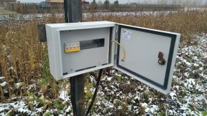 Трубостойка и подключение электричества. /Усадьба.