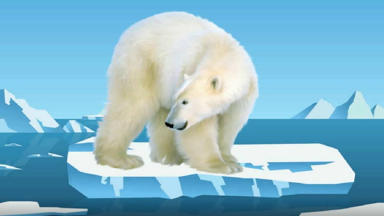 Детям о животных. Белый медведь. смотреть онлайн