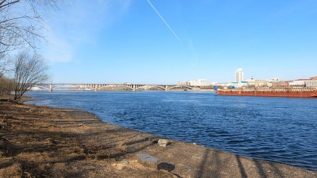 Красноярск апрель 2023г. берег Енисея смотреть онлайн