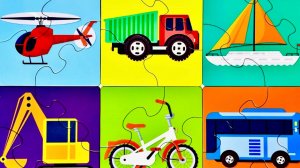 Пазлы 🧩 для детей | транспорт 🚗 машины | мультики с игрушками | видео для детей | собираем пазл