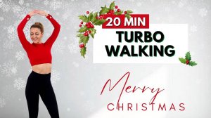 🔥НОВОГОДНЯЯ 20-МИНУТНАЯ ТУРБО-ХОДЬБА ДЛЯ ПОХУДЕНИЯ🔥ВЕСЁЛОЕ И ПОТНОЕ КАРДИО🔥БЕЗ ПРИСЕДАНИЙ🔥🎄☃️🎅
