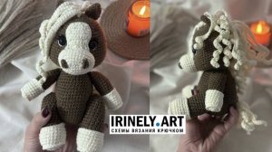 Схема Лошадка Милка крючком. Амигуруми схемы и описания. Автор: @anamitoys