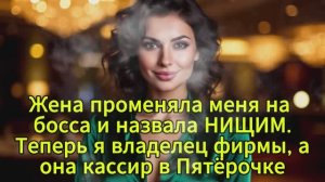 Жена променяла меня на босса и назвала НИЩИМ. Теперь я владелец фирмы, а она кассир в "Пятёрочке