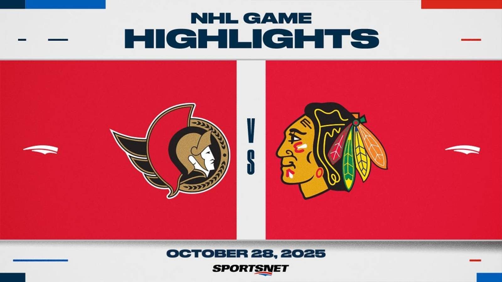 NHL Highlights ｜ Senators Vs. Blackhawks - October 28, 2025