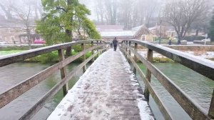 Красивые зимние пейзажи в самой красивой деревне Великобритании, Расслабляющее видео о сельской мест
