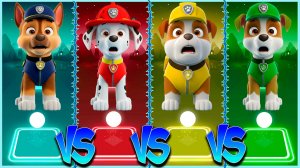 Щенячий патруль: Гончик VS Маршал VS Крепыш VS Рокки Coffin Dance в Tiles Hop lvl 4