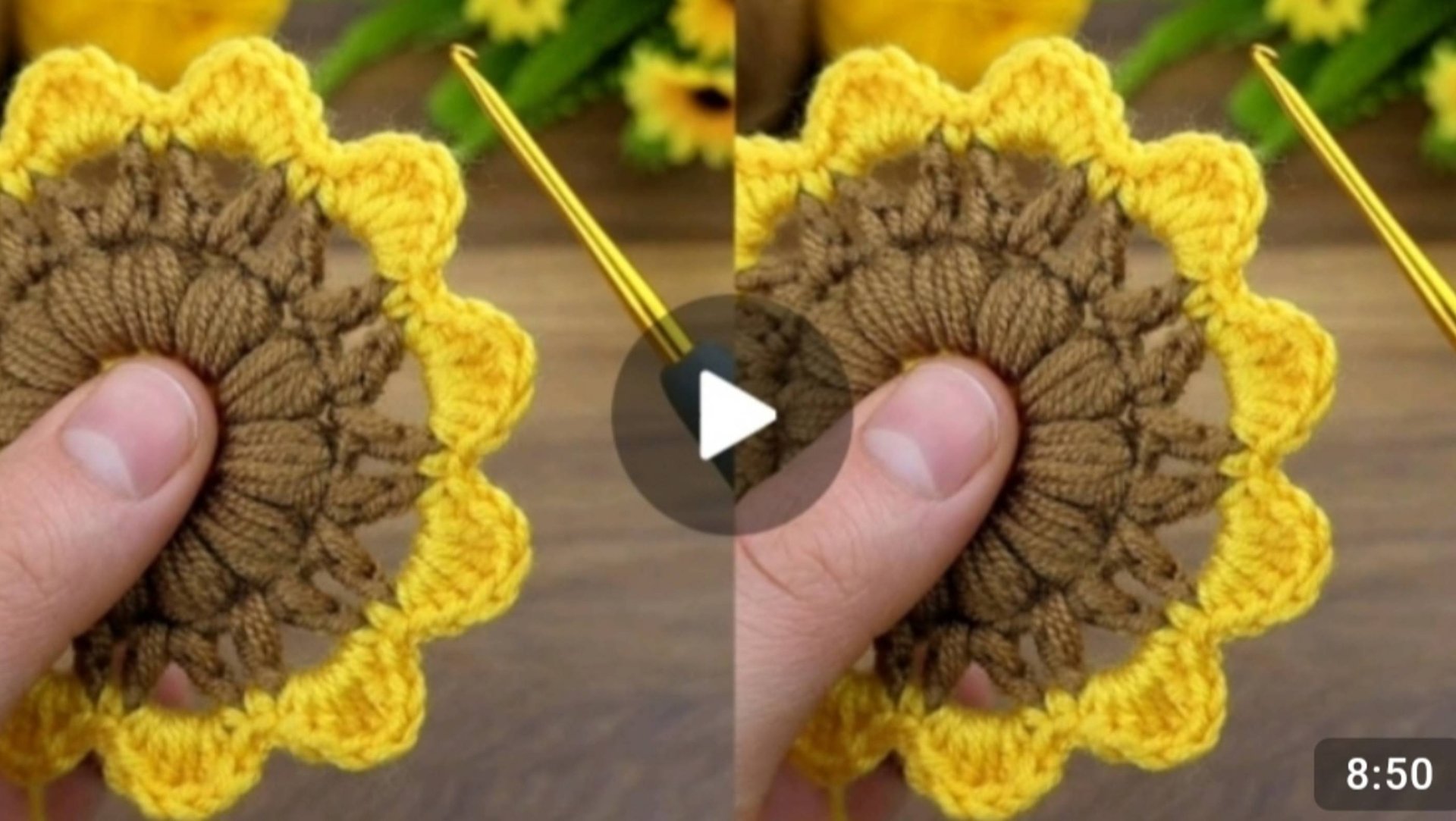 Круглый мотив крючком #всевжизнисвязано #вязаниекрючком смотреть онлайн