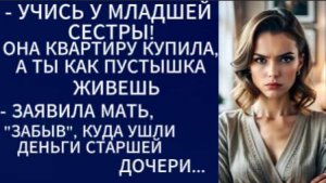 Истории из жизни|Учись у младшей сестры! Она квартиру купила...|Аудио рассказы|Жизненные истории