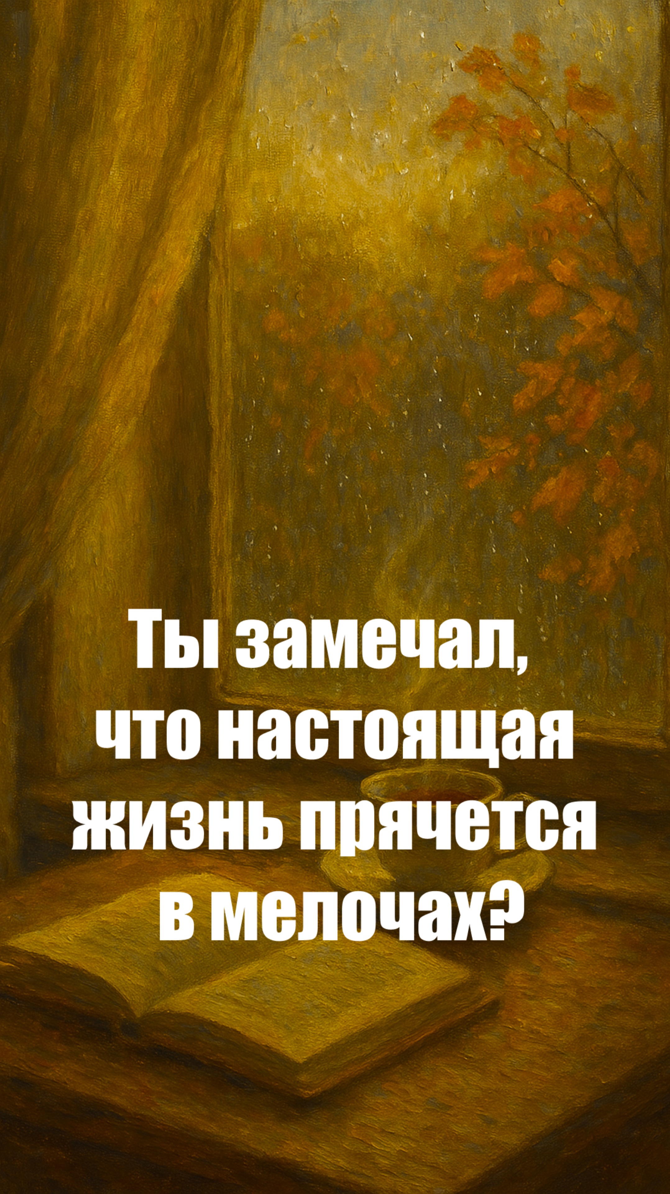 Ты замечал, что настоящая жизнь прячется в мелочах? смотреть онлайн