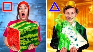 💰 Богатые vs Бедные: съедобный геометрический челлендж 🍕 | Ла Ла Лайф