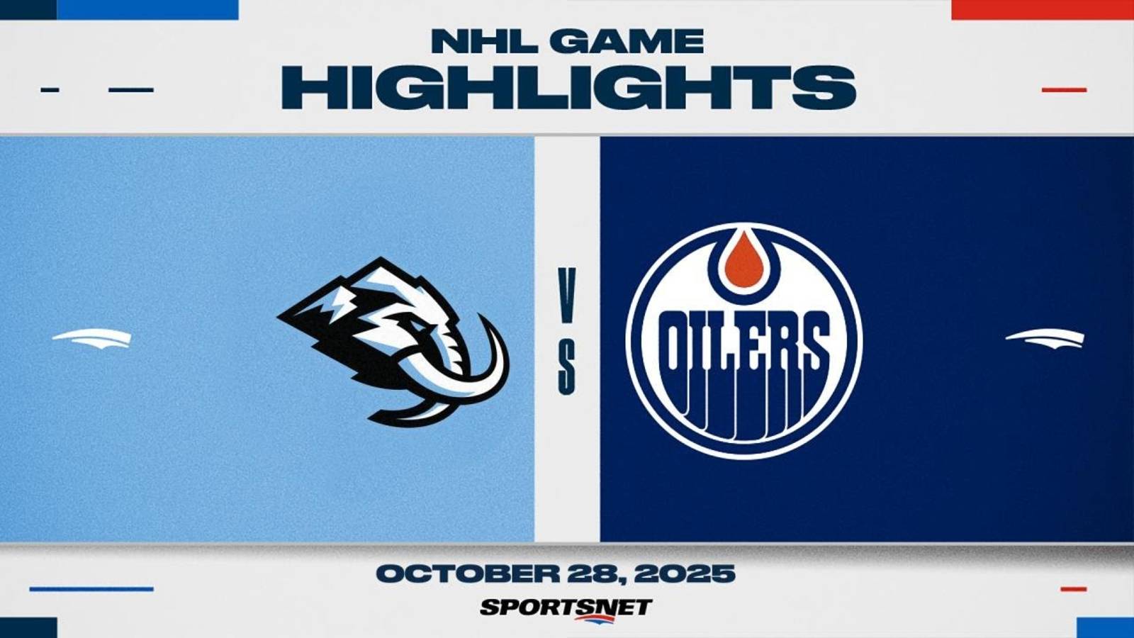 NHL Highlights ｜ Mammoth Vs. Oilers - October 28, 2025