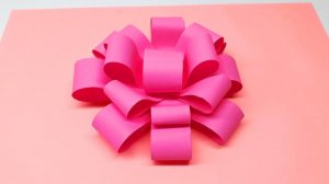 Подарочный бант из бумаги | Пышный бант своими руками из бумаги | Подарок своими руками