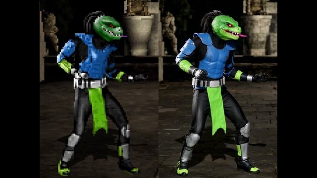 Mortal Kombat (Ремейк): Рептилия (x2) и Раптор смотреть онлайн