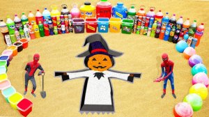 Мультики для малышей. Эксперименты пугало на Хэллоуин из цемента и Орбиз. Детские мультики онлайн.