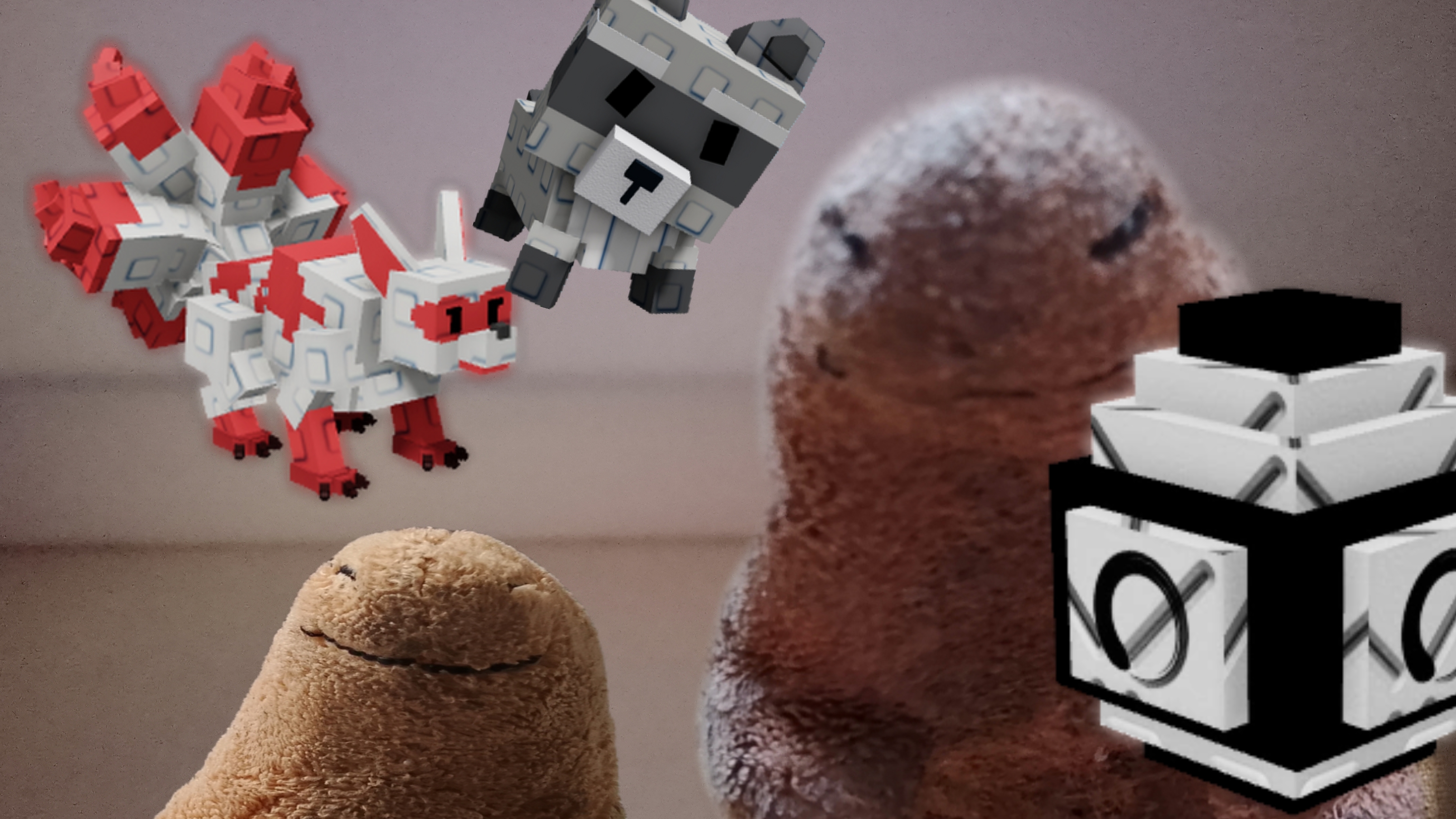 Китсуне и Енот подружились в Grow A Garden .